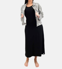 mittoshop Rib Knit Midi Dress in black - women's dress - detail view