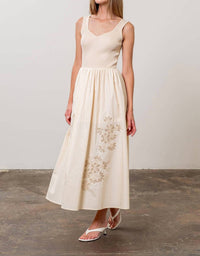 Moon River - Sweater Top Midi Dress