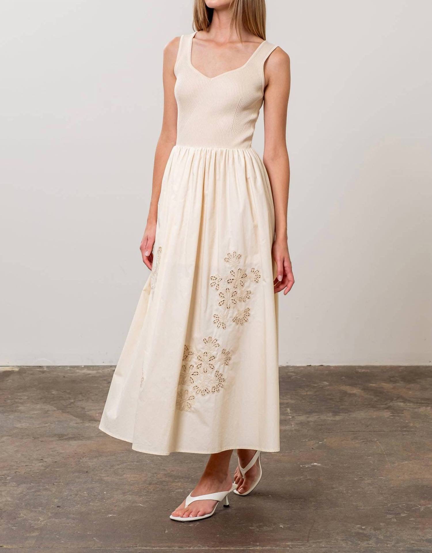 Moon River - Sweater Top Midi Dress