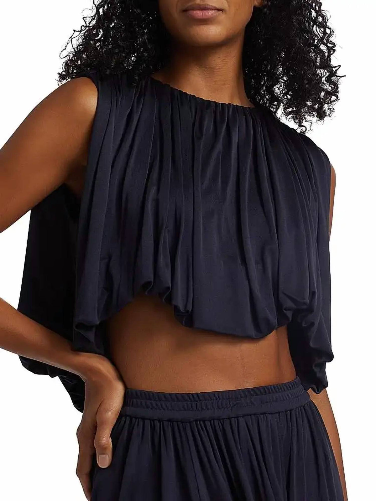 Heirlome - Serena Silk Jersey Crop Top