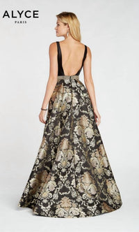 Alyce Paris - Sleeveless V-Neck Gown
