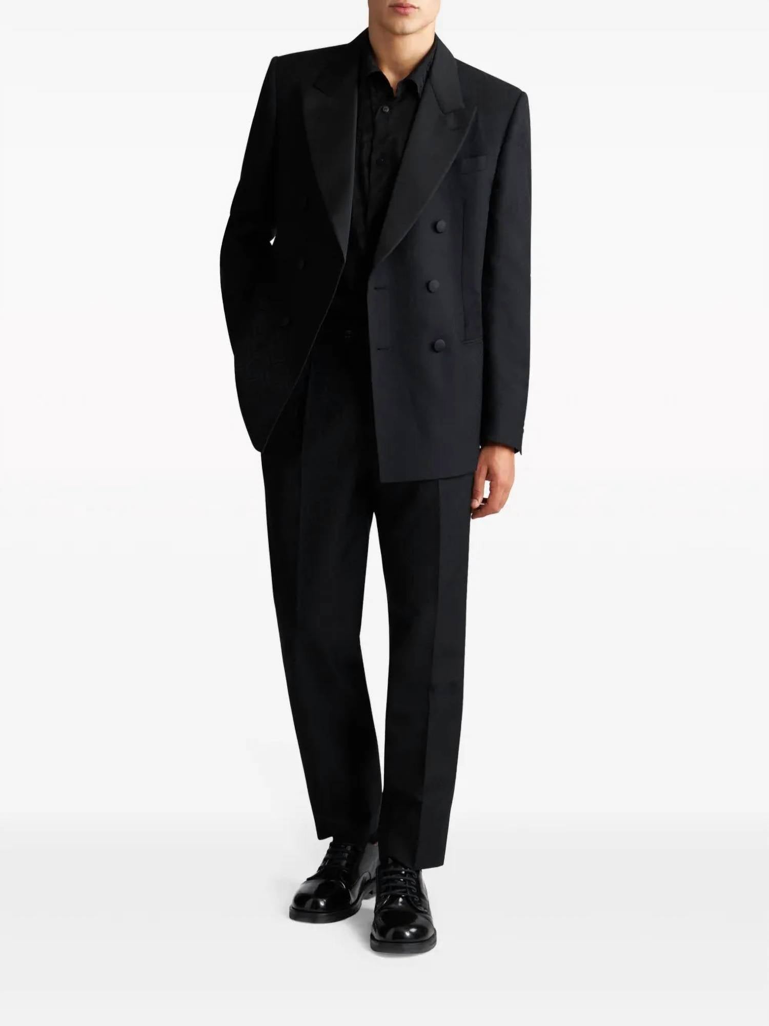 ETRO Paisley Floret Print Straight-leg Trousers in black - men's pants - view 4