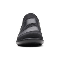 Clarks Women's Sashlyn Edge Loafer in black knit - women's flats - view 5