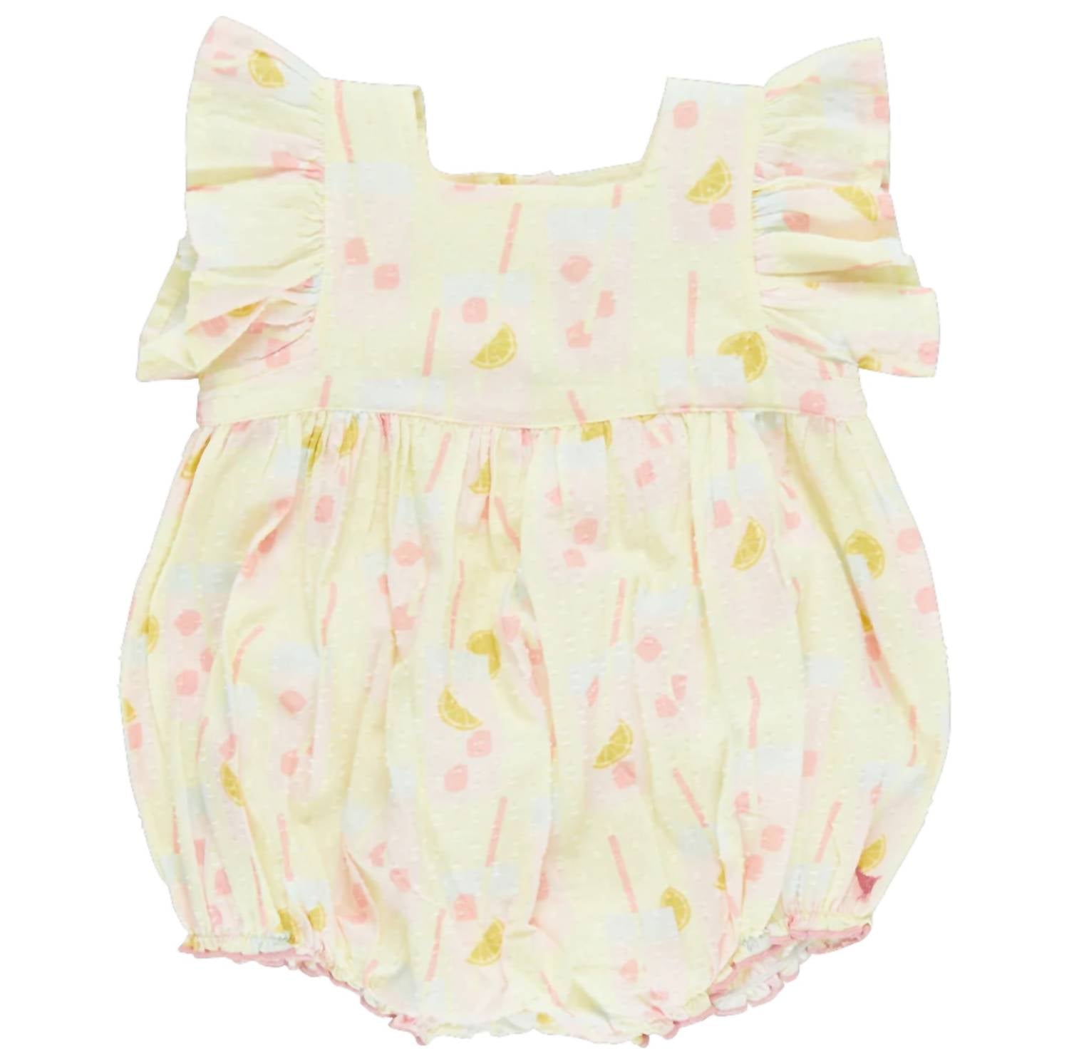 PINK CHICKEN Girls Elsie Bubble Onesies in pink lemonade - kids' item