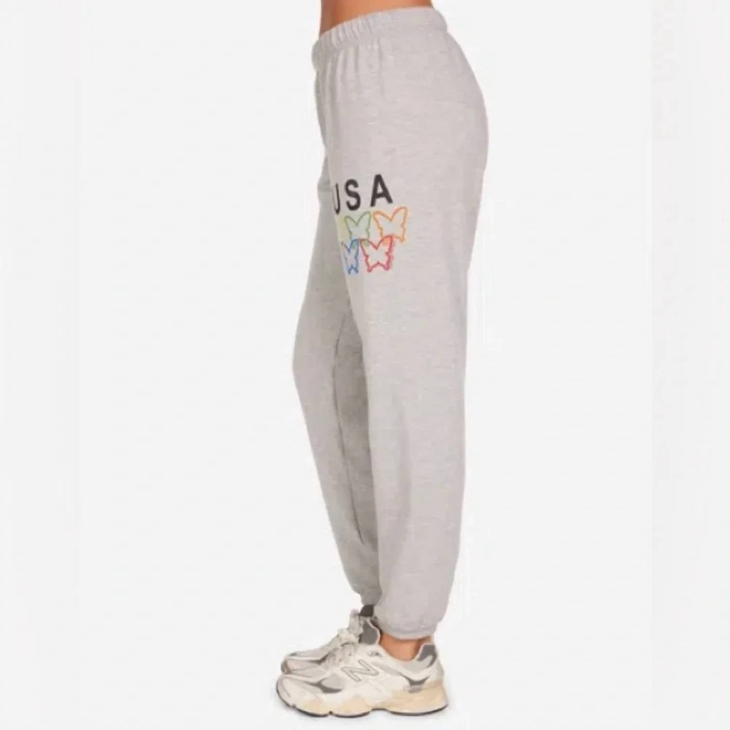 Lauren Moshi - Tanzy Usa Butterflies Jogger Sweatpants