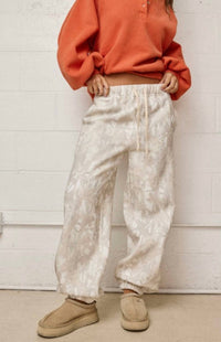PAPERMOON Fleece Jogger Pants in light camo - women's pants