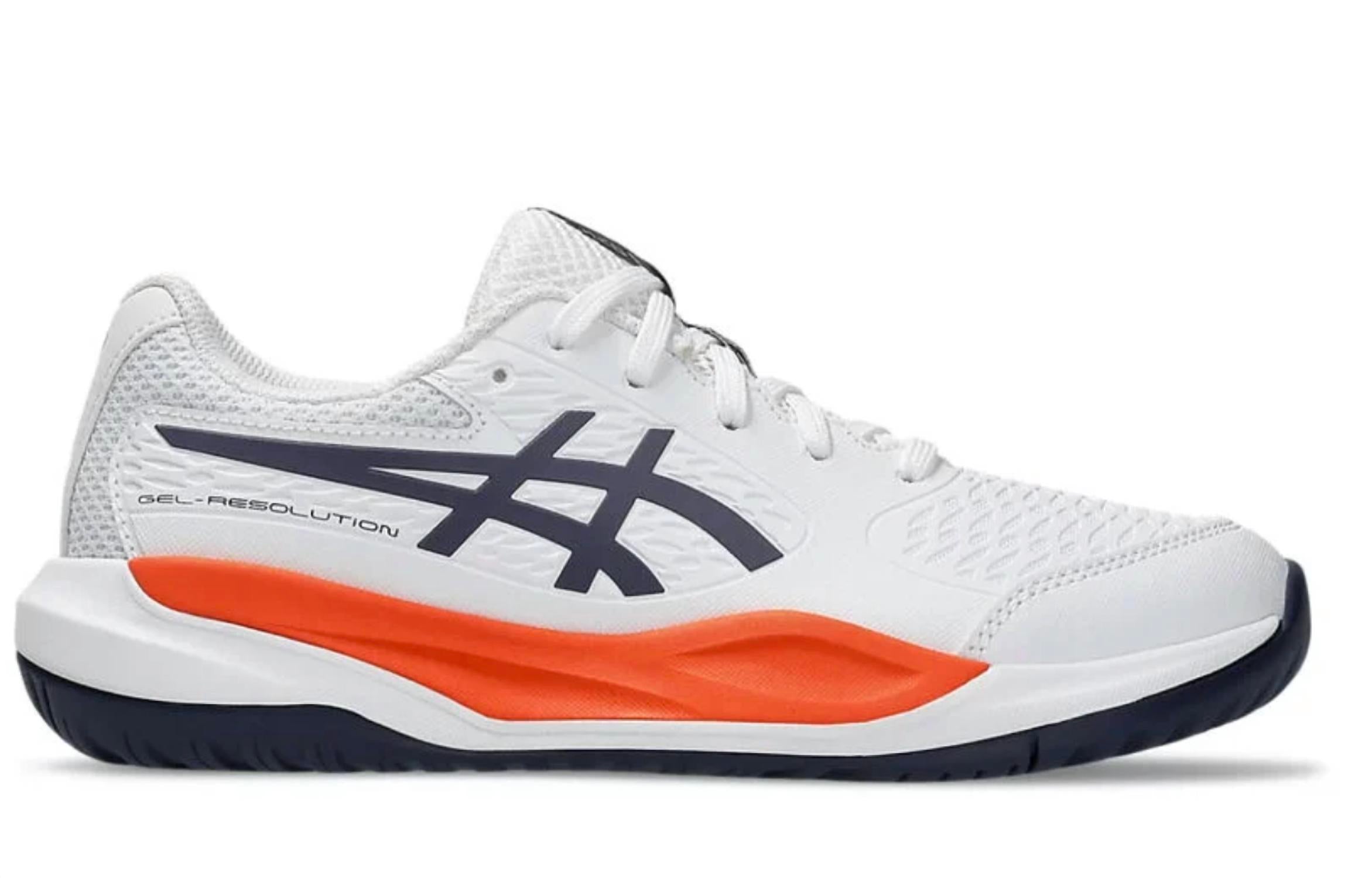 ASICS Grade School Kids' Gel Resolution Shoes in white greyish purple 1 - kids' sneaker - alternate view