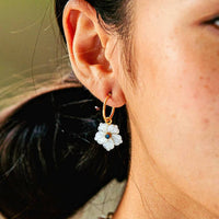 Capucine De Wulf - Women's Mermaid Garden Hoops With Flower Charm