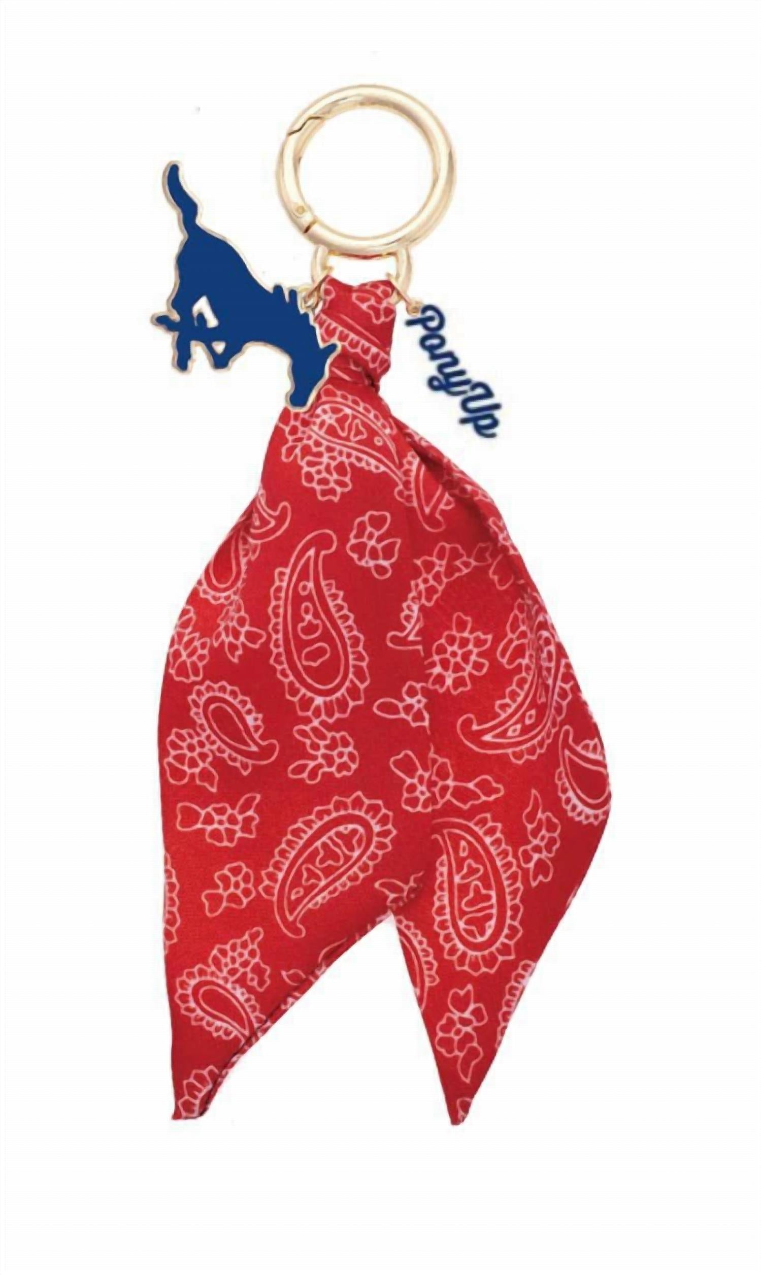 Canvas Style - Women's Smu Mustangs Bandana Bag Charm