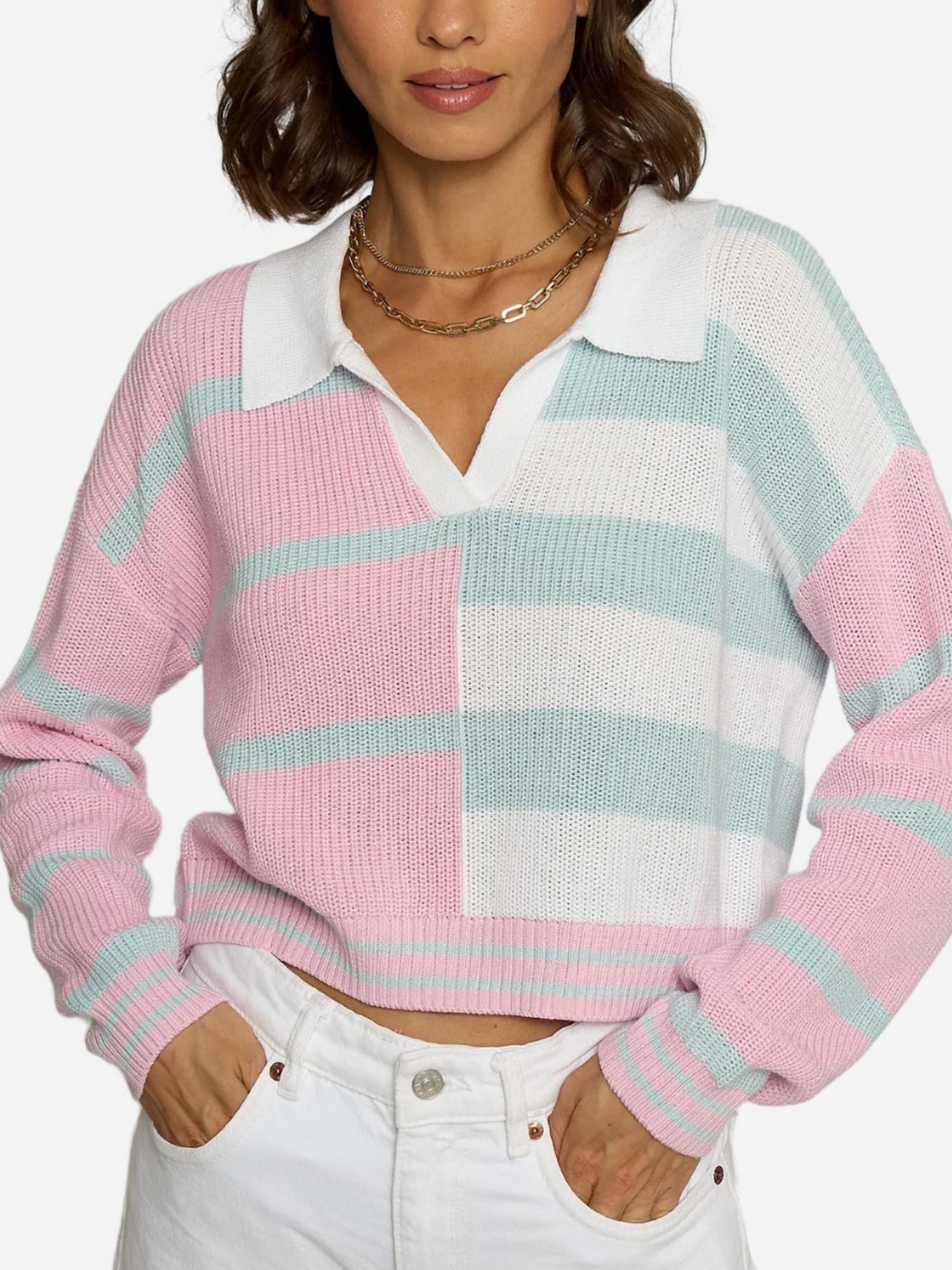 Central Park West - Colorblock Cropped Stripe Top