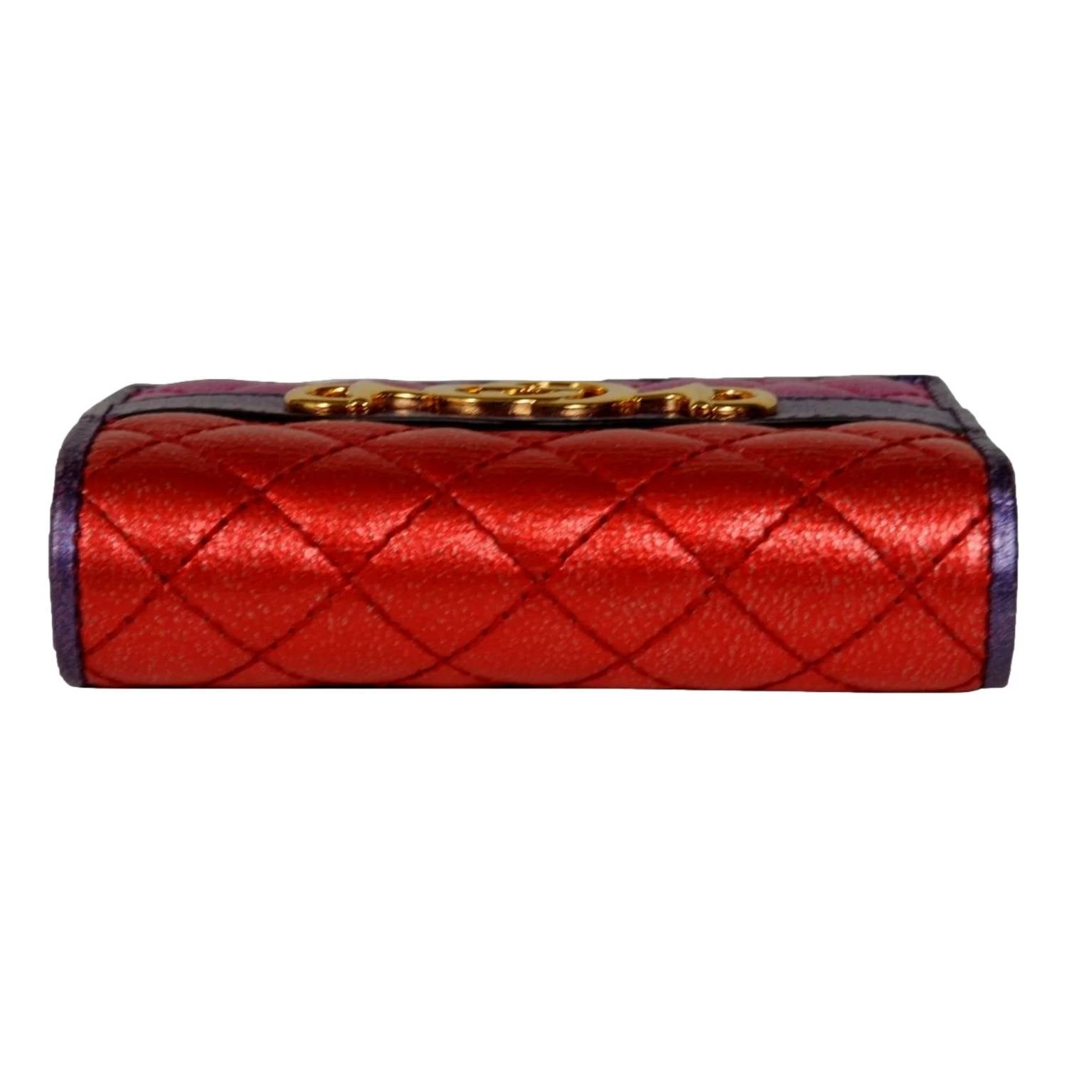 Gucci - Women's Zumi Nappa Trapunata Quilted Card Case Wallet