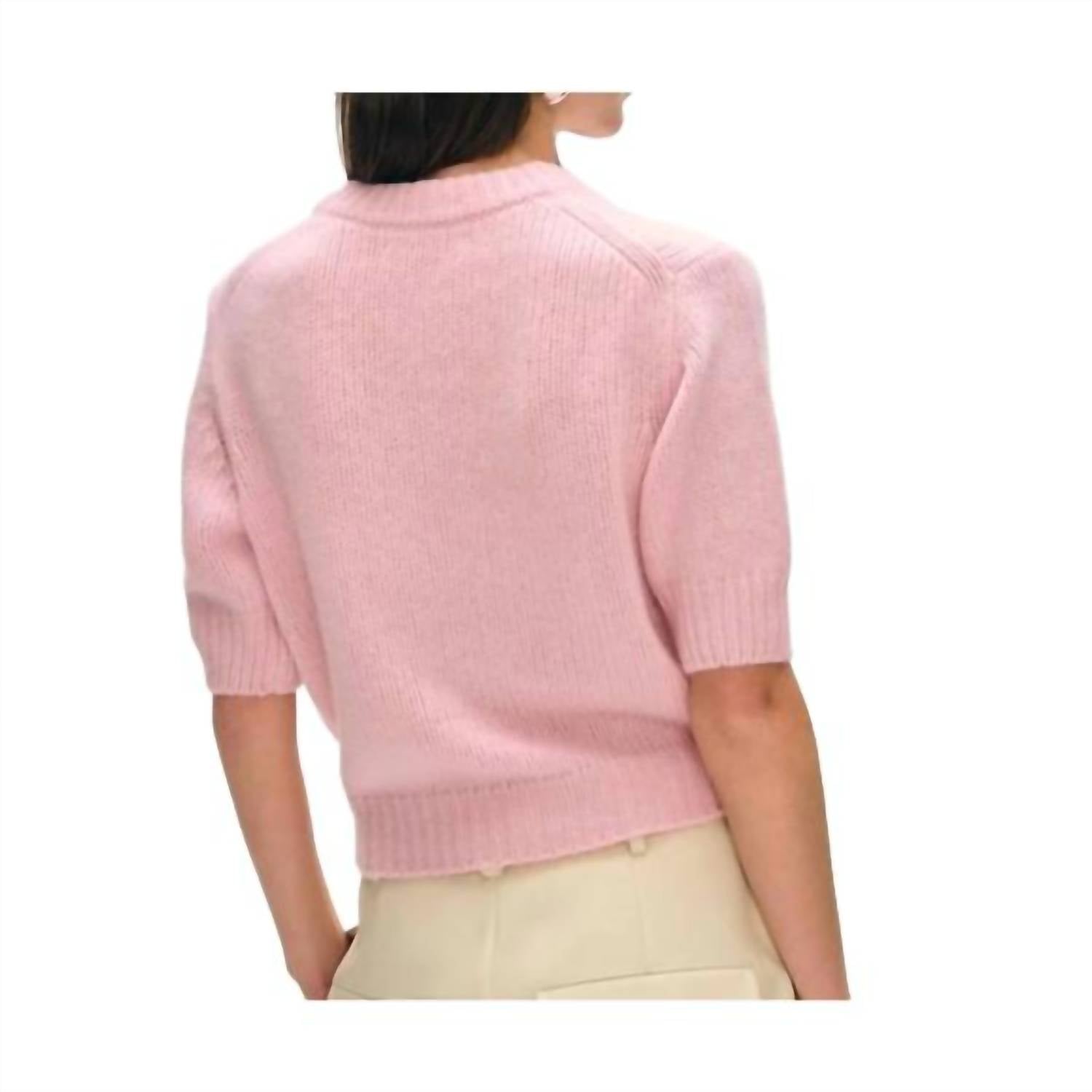 White + Warren - Cashmere Featherweight Puff Sleeve Crew Sweater