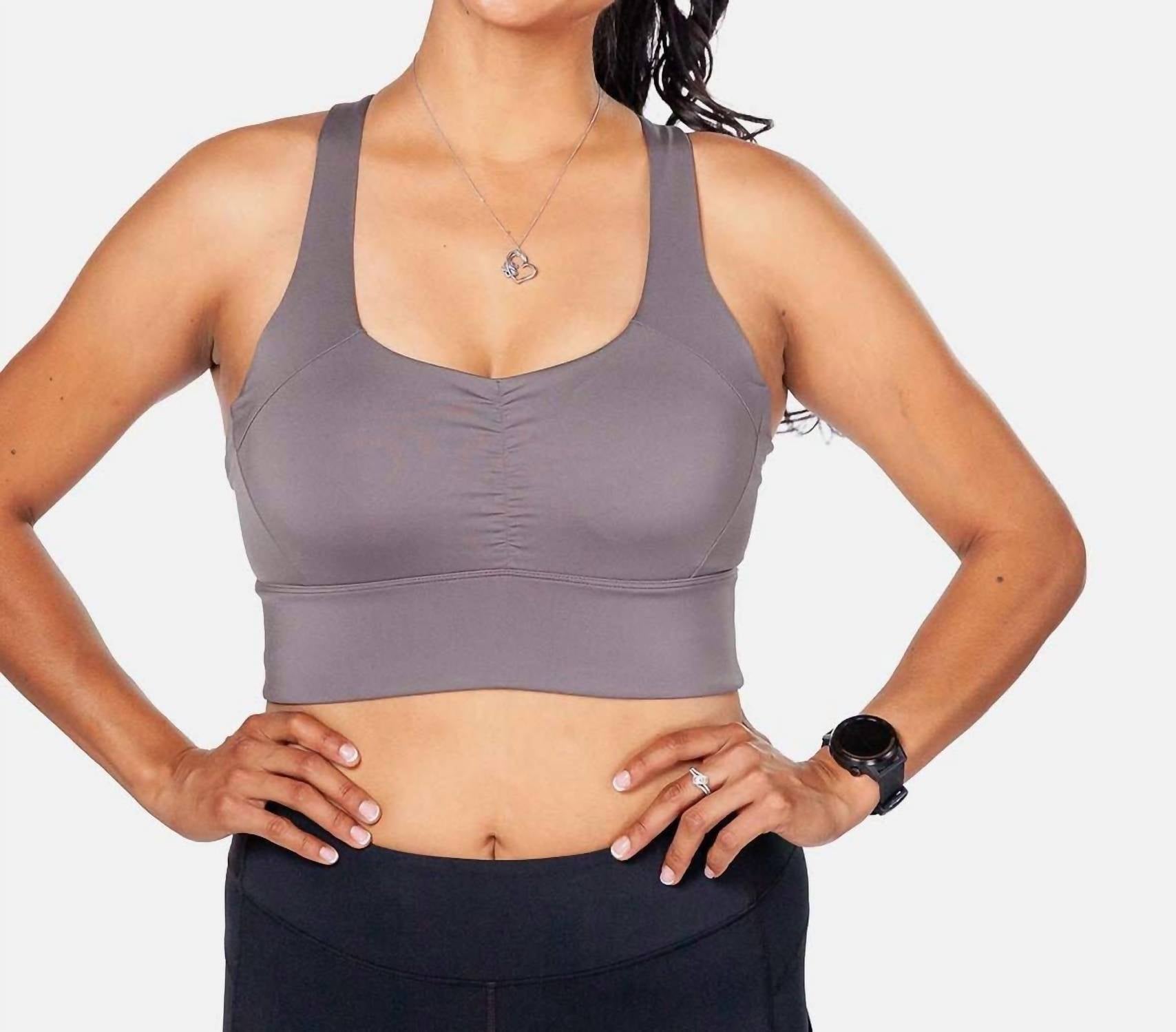 Handful Game Time Bra in magnetic gray - women's intimate