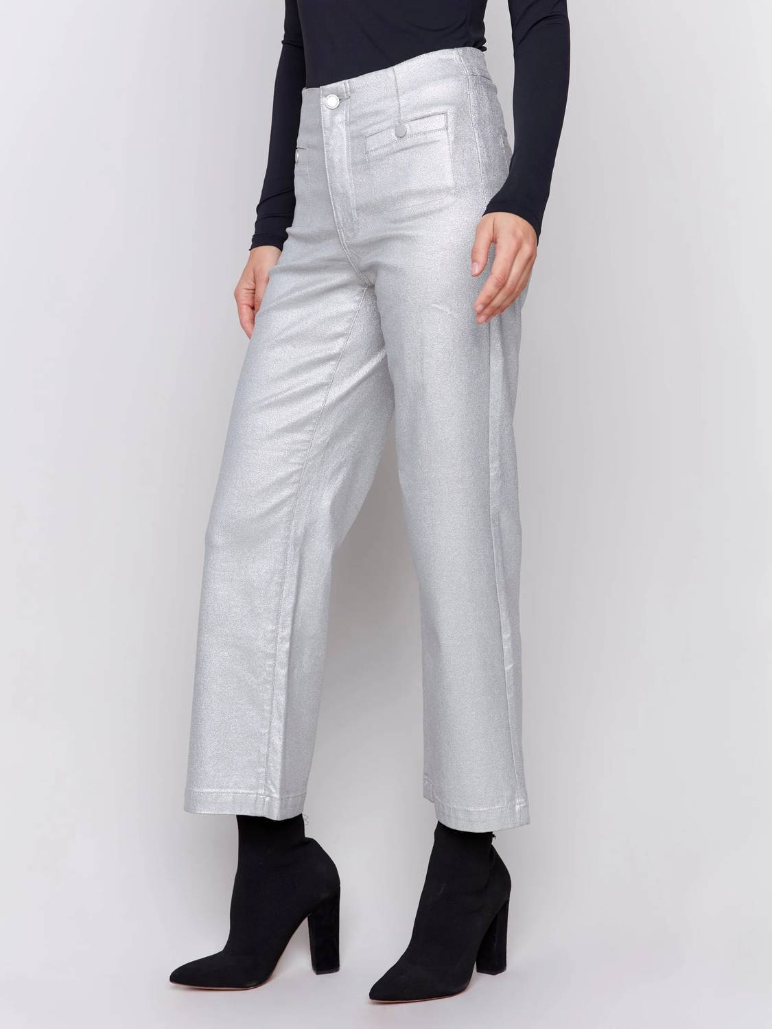 Charlie B - Shimmery Flare Leg Pant