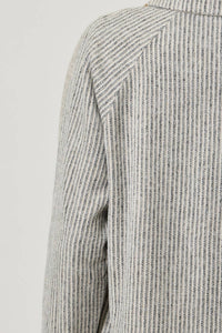 Mystree - Collared Mix Media 3 Button Jacket
