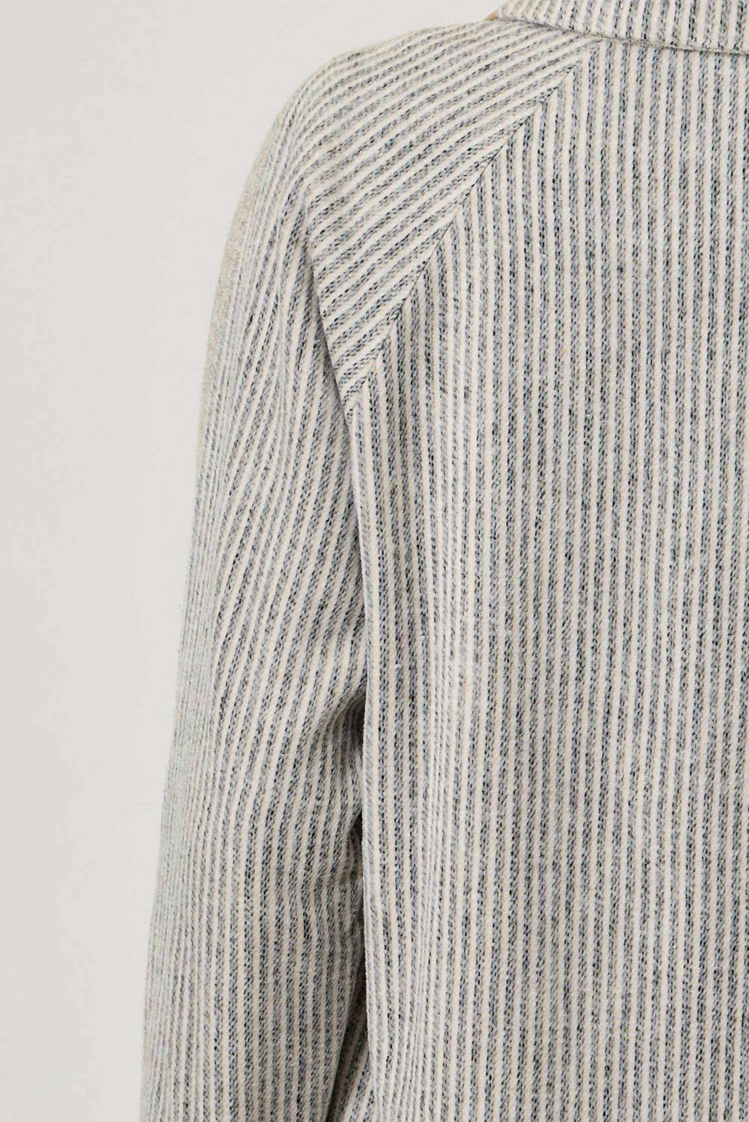 Mystree - Collared Mix Media 3 Button Jacket