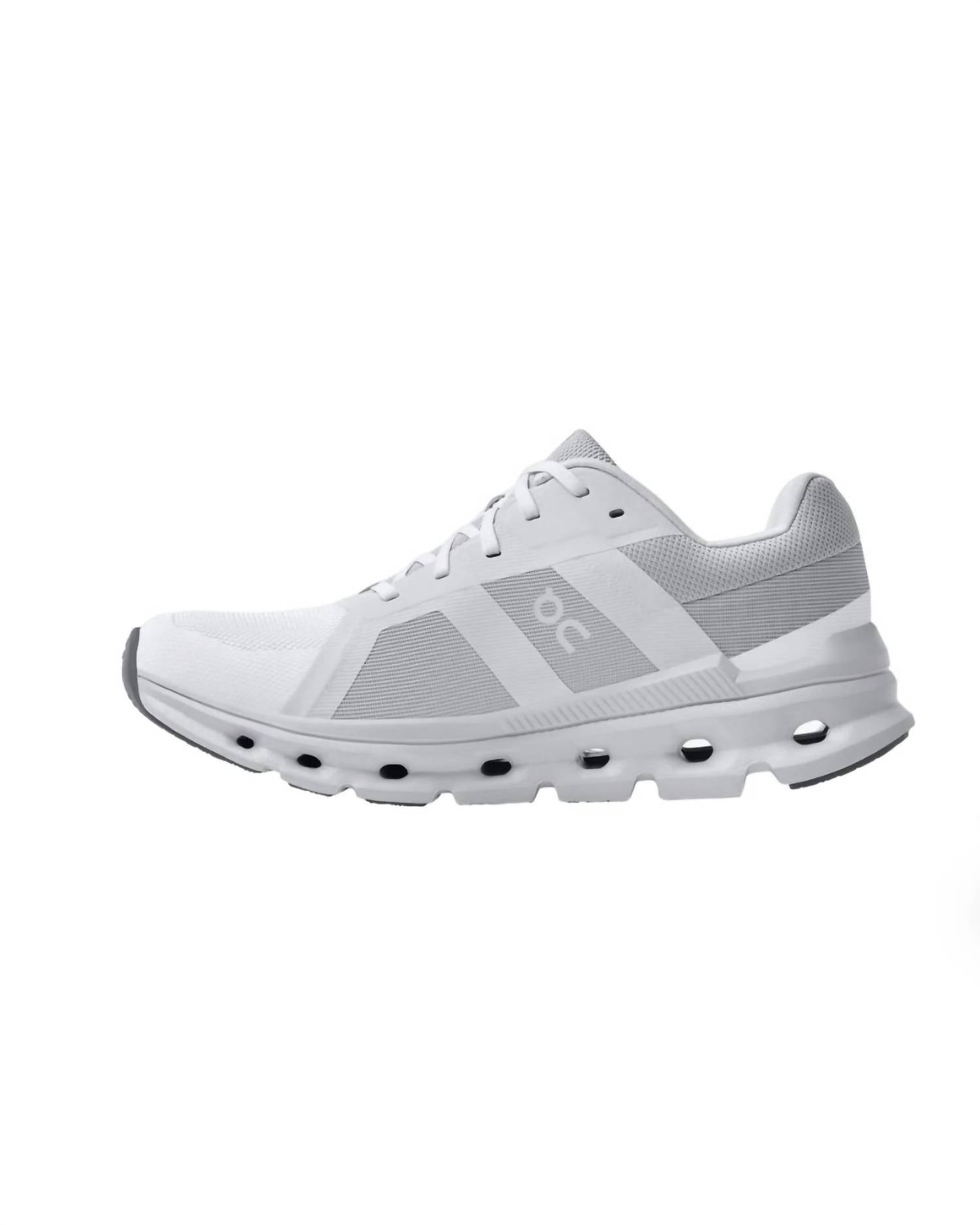 On Women's Cloudrunner Running Shoes in white frost - women's sneaker - alternate view