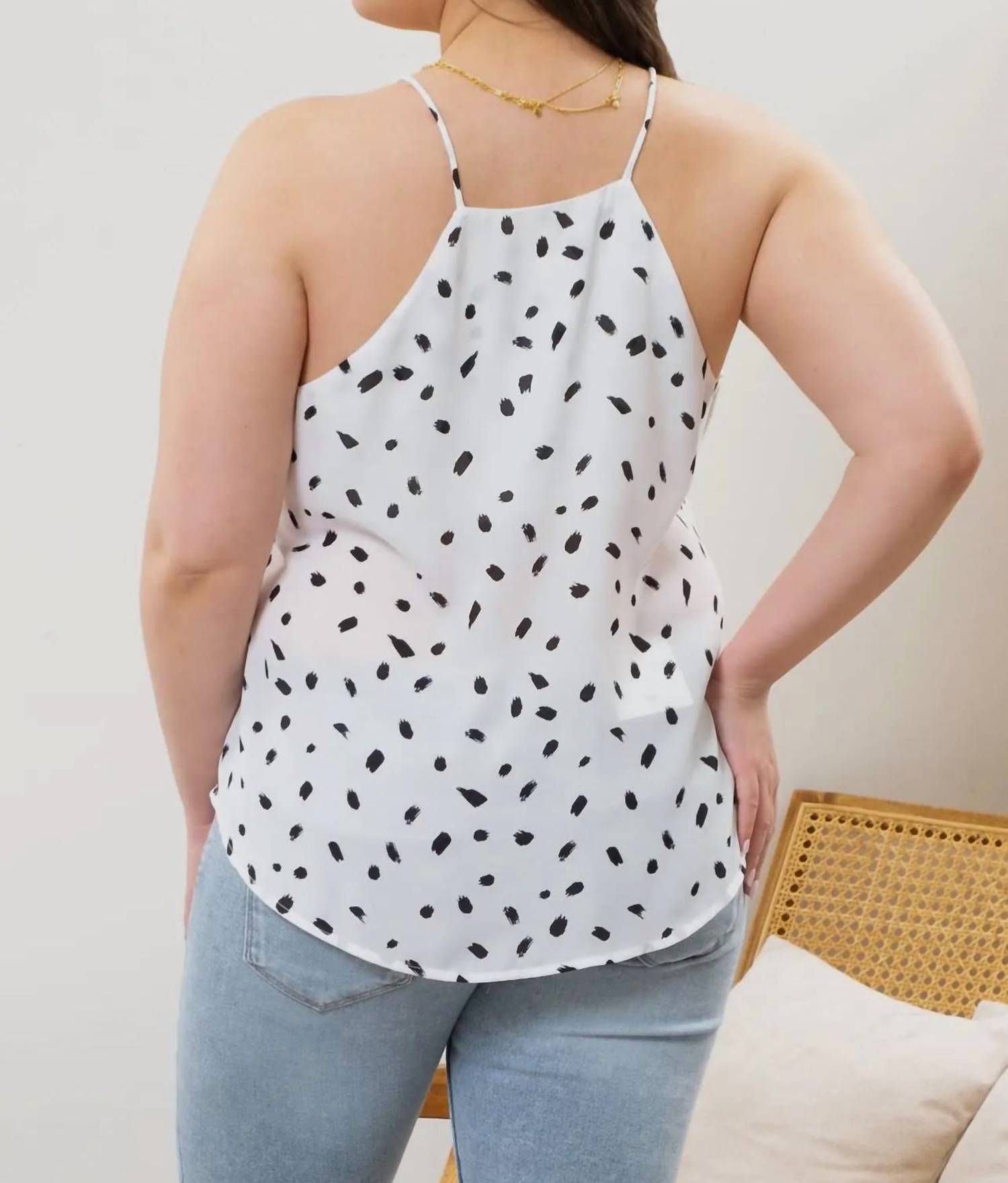 Blu Pepper - Brush Stroke Halter Top - Plus