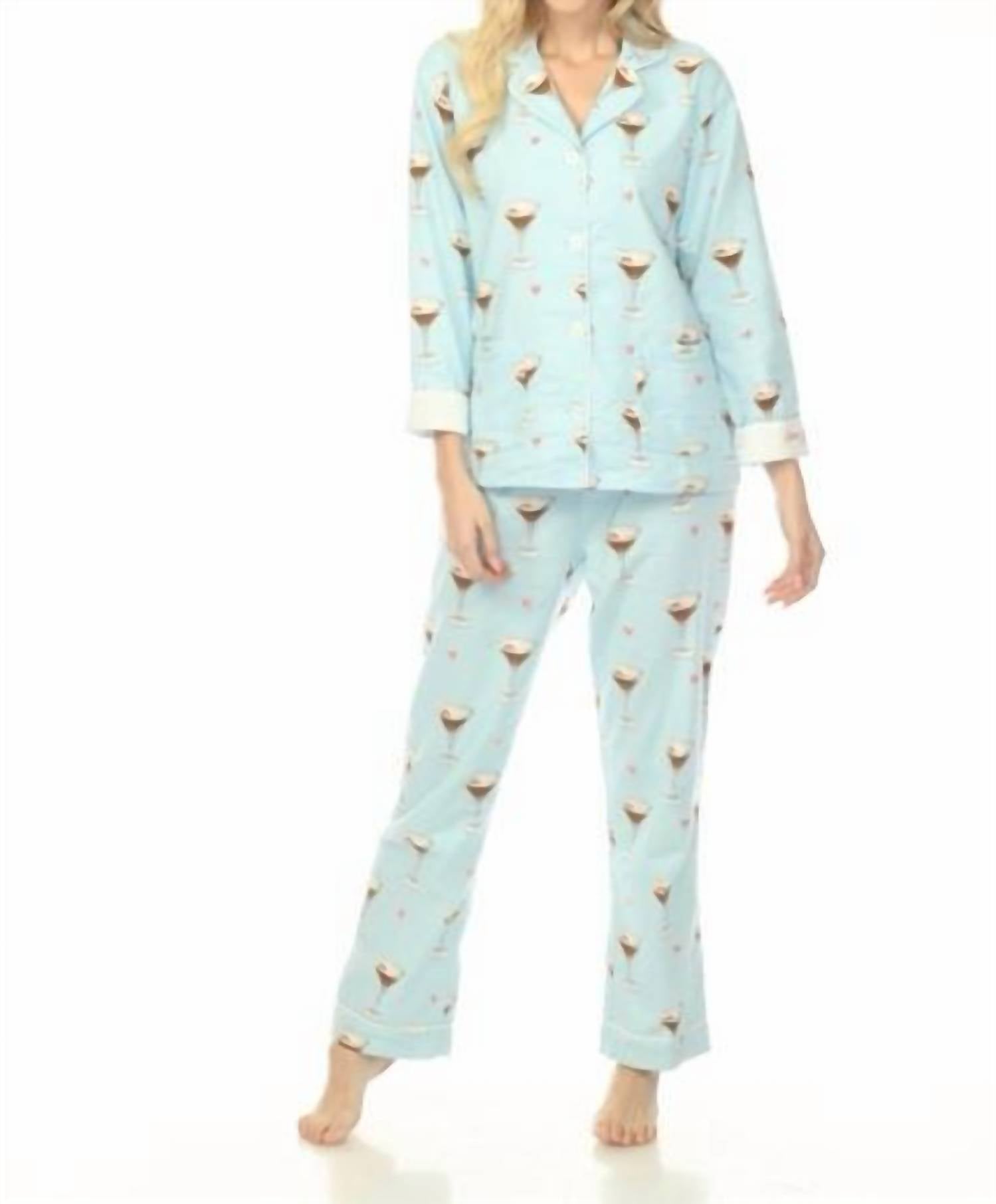 Pj Salvage - Espresso Martini Flannel Pajama Set