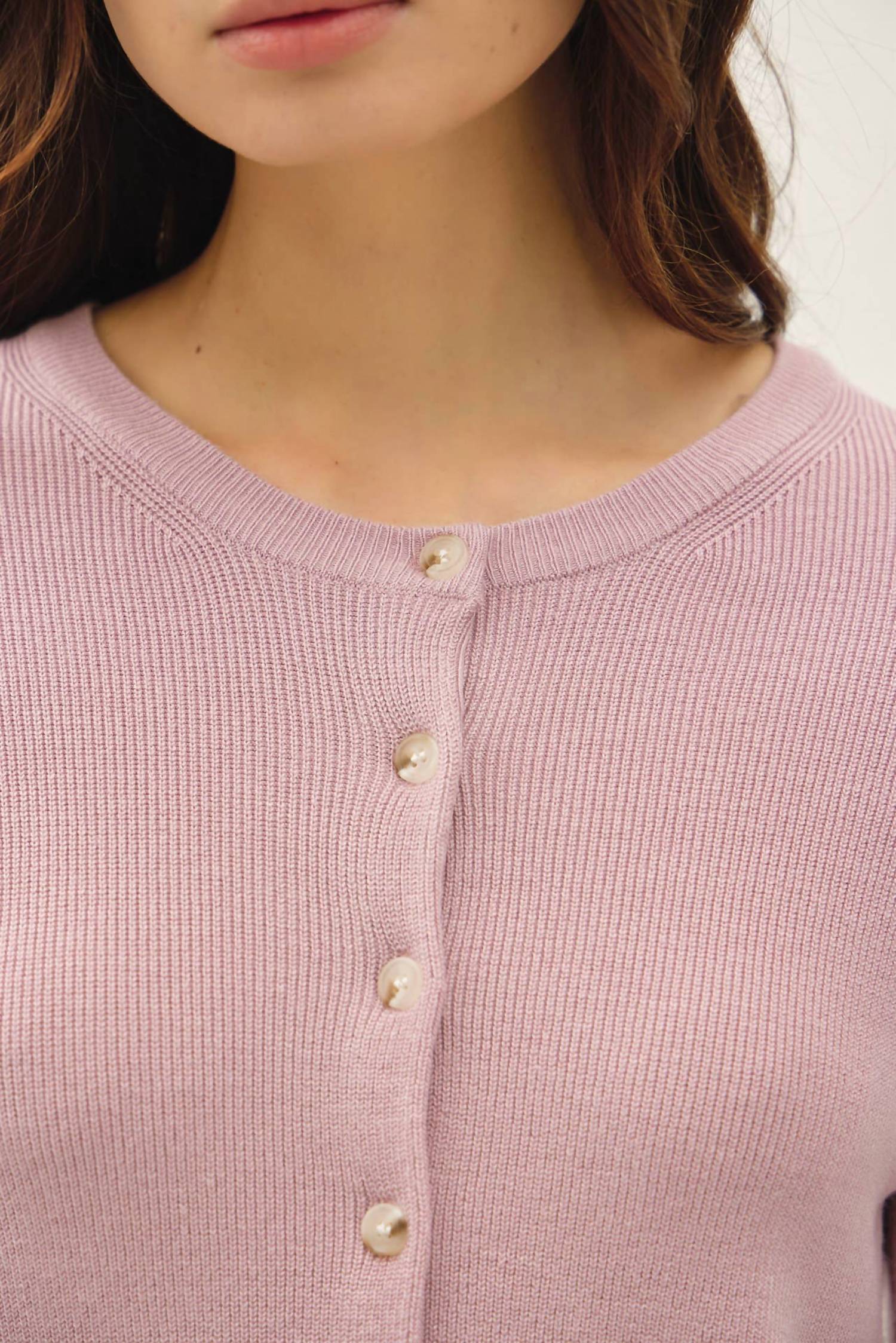 Be Cool - Ribbed Crewneck Cardigan