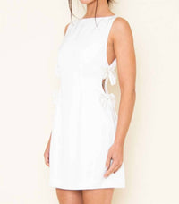 Fore Collection Giana Bows Cocktail Mini Dress in white - women's dress