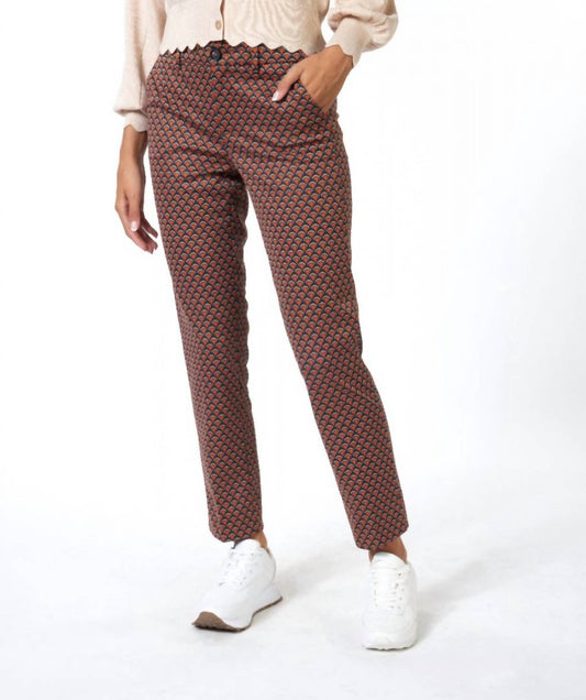 Esqualo - Women's Chino Scalloped Print Trousers