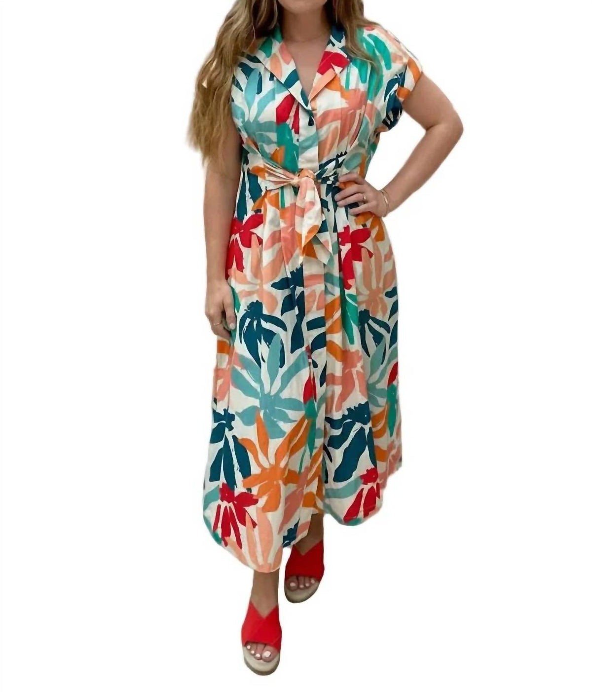 Apny - Tie Front Dress