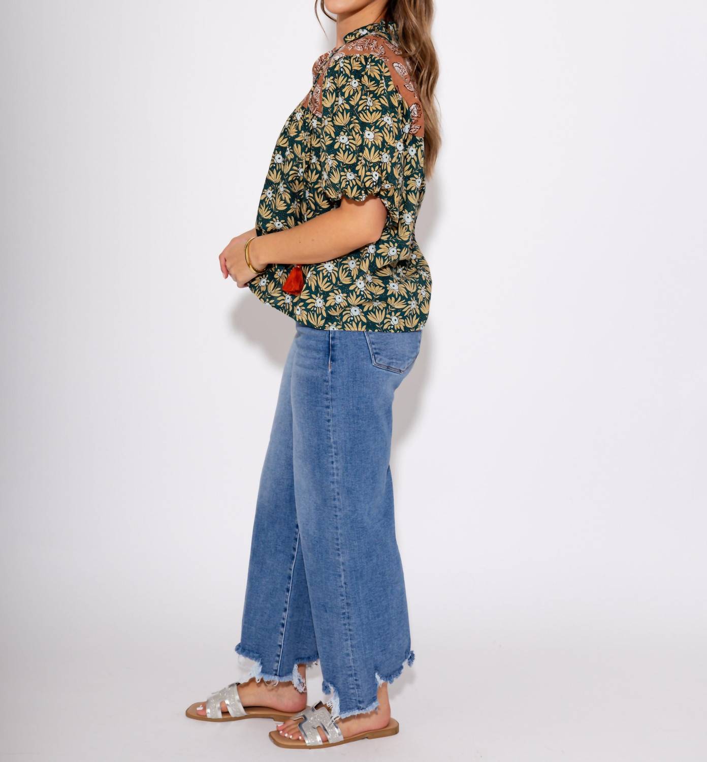 Thml - Floral Affair Neck Tie Top
