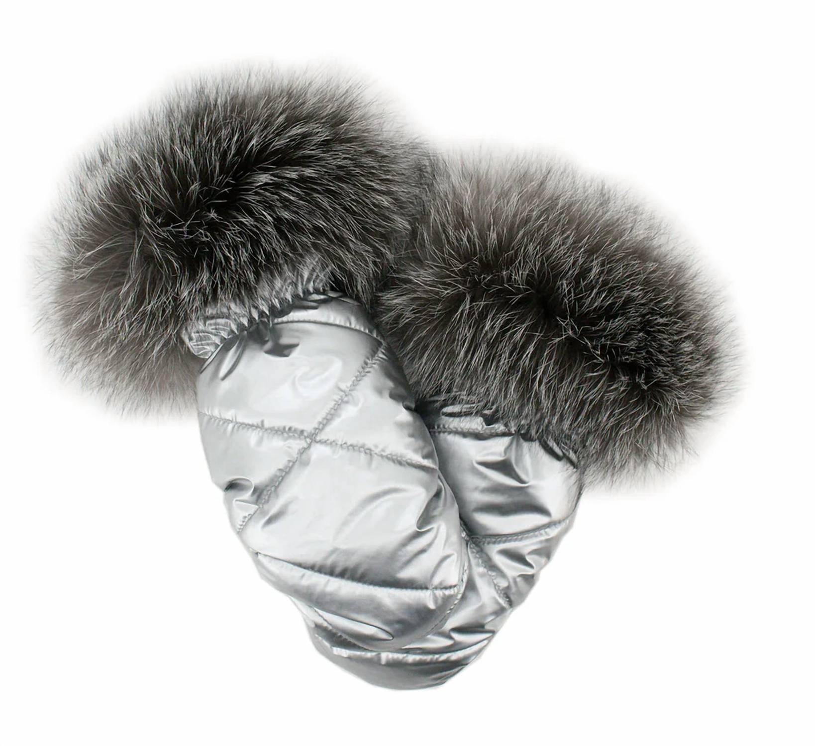 Mitchie'S Matchings - Women's Leather Mittens With Fur Trim