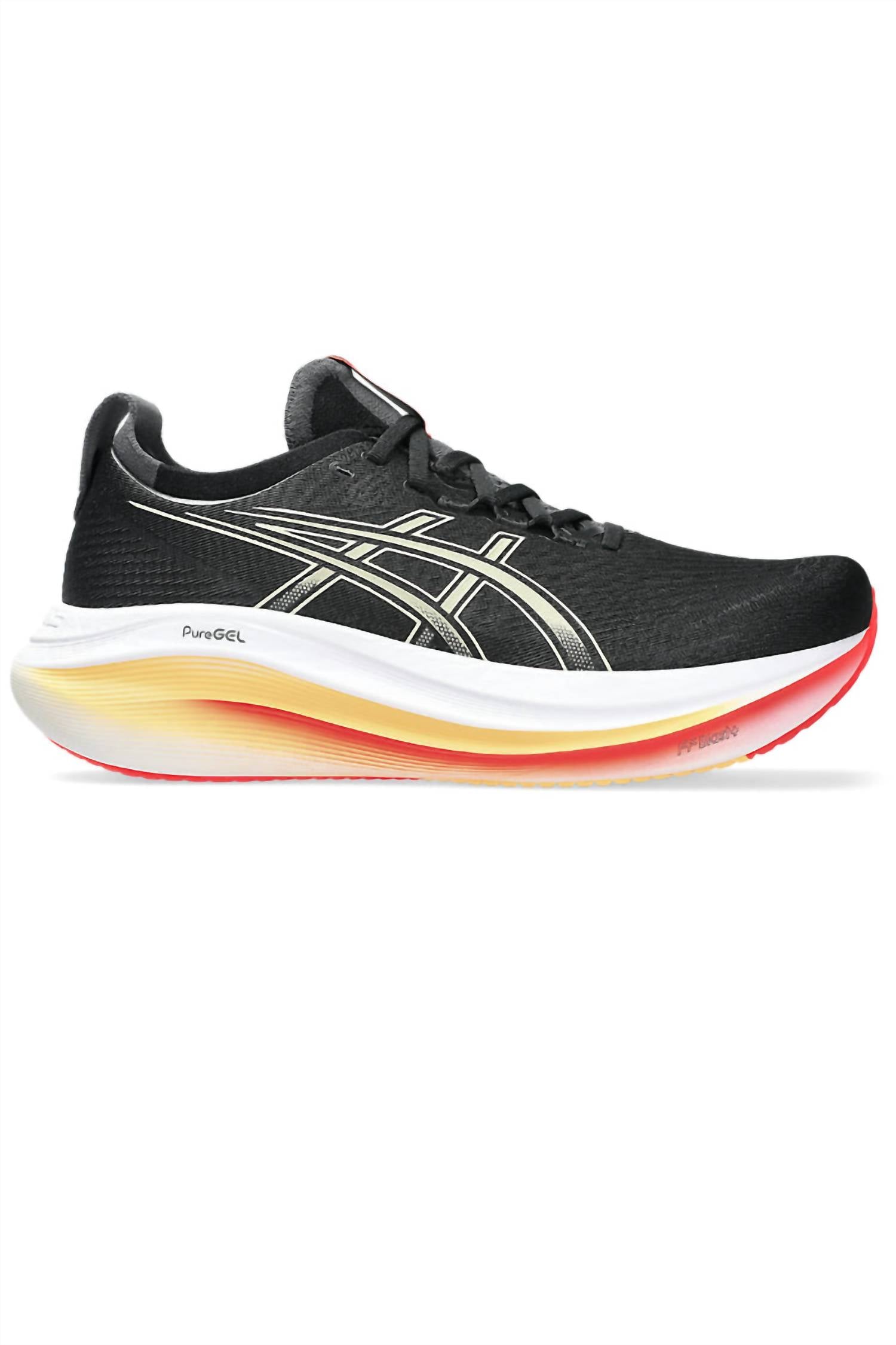 ASICS Men's Gel-nimbus 27 Running Shoes in black khaki - men's shoe