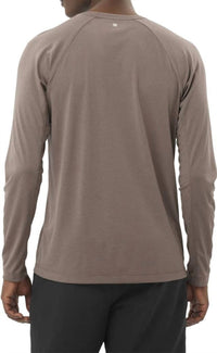 SALOMON Shakeout Core Long Sleeve T-shirt in iron - men's long sleeve top - detail view