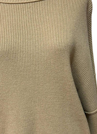 Blu Pepper - Women's Mock Neck Ribbed Sweater