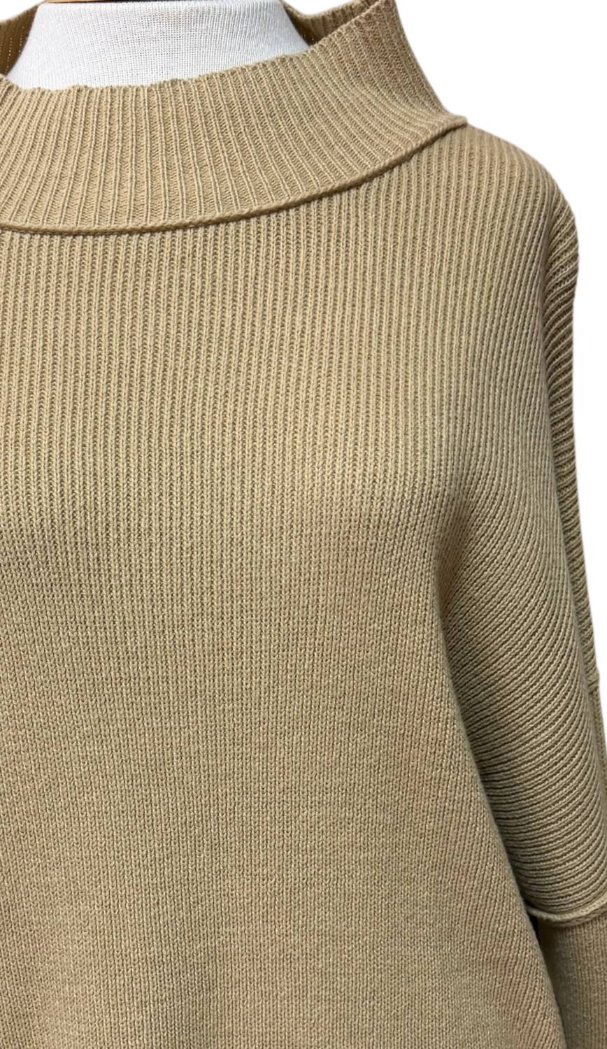 Blu Pepper - Women's Mock Neck Ribbed Sweater