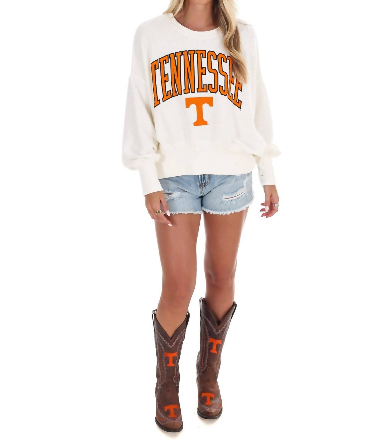 Pressbox - Tennessee Herringbone Fleece Sweatshirt