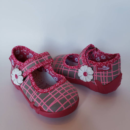 Renbut Shoes - Girl's Velcro Strap Mary Jane Casual Flat