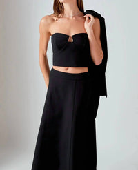2.7 August Apparel - Haley V Strapless Top
