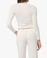 We Wore What - Long Sleeve Pointelle Pajama Top