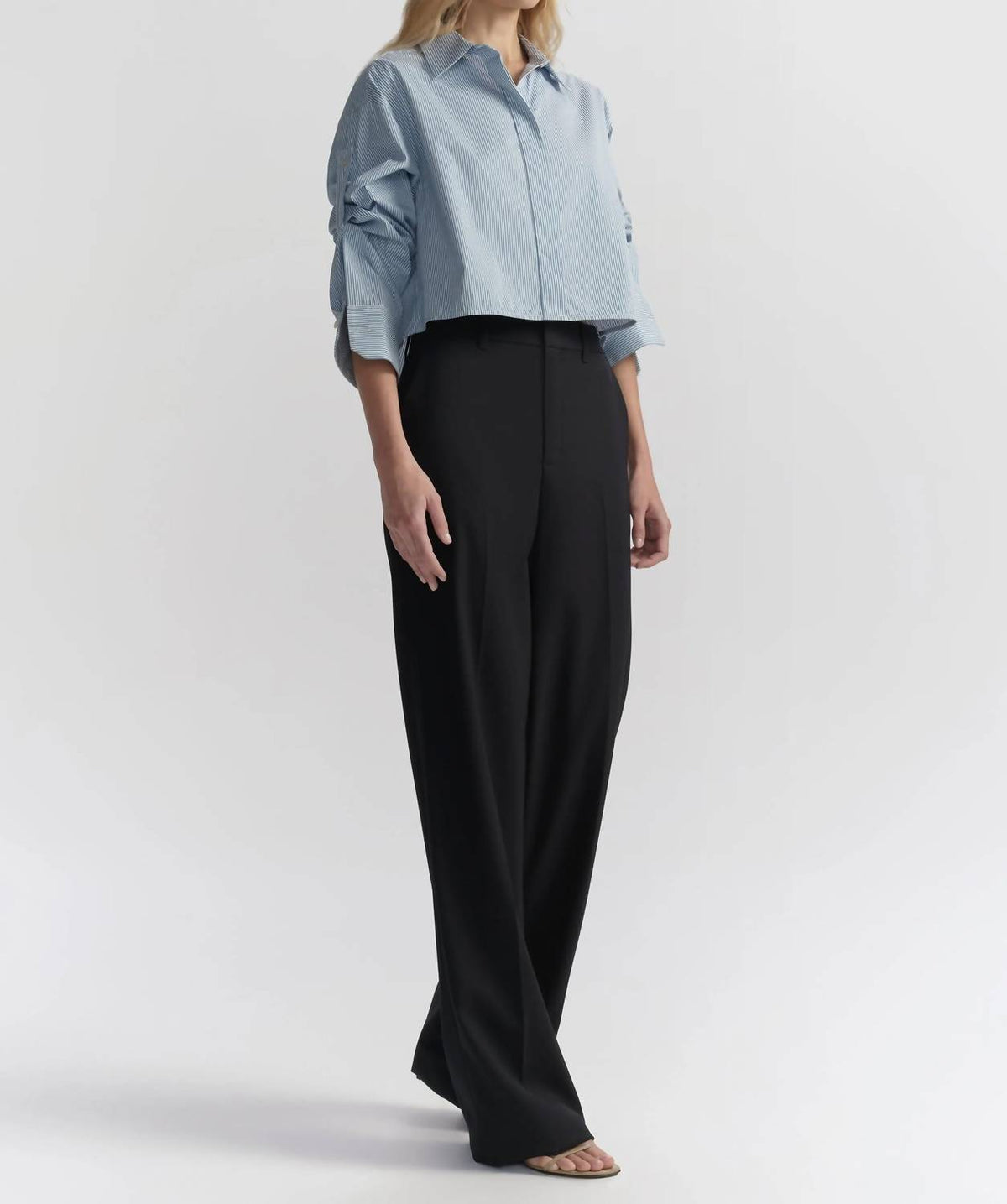 A.L.C. - Maude Cropped Cotton Stripe Shirt