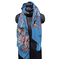 Vismaya - Woodland Embroidered Wool Scarf