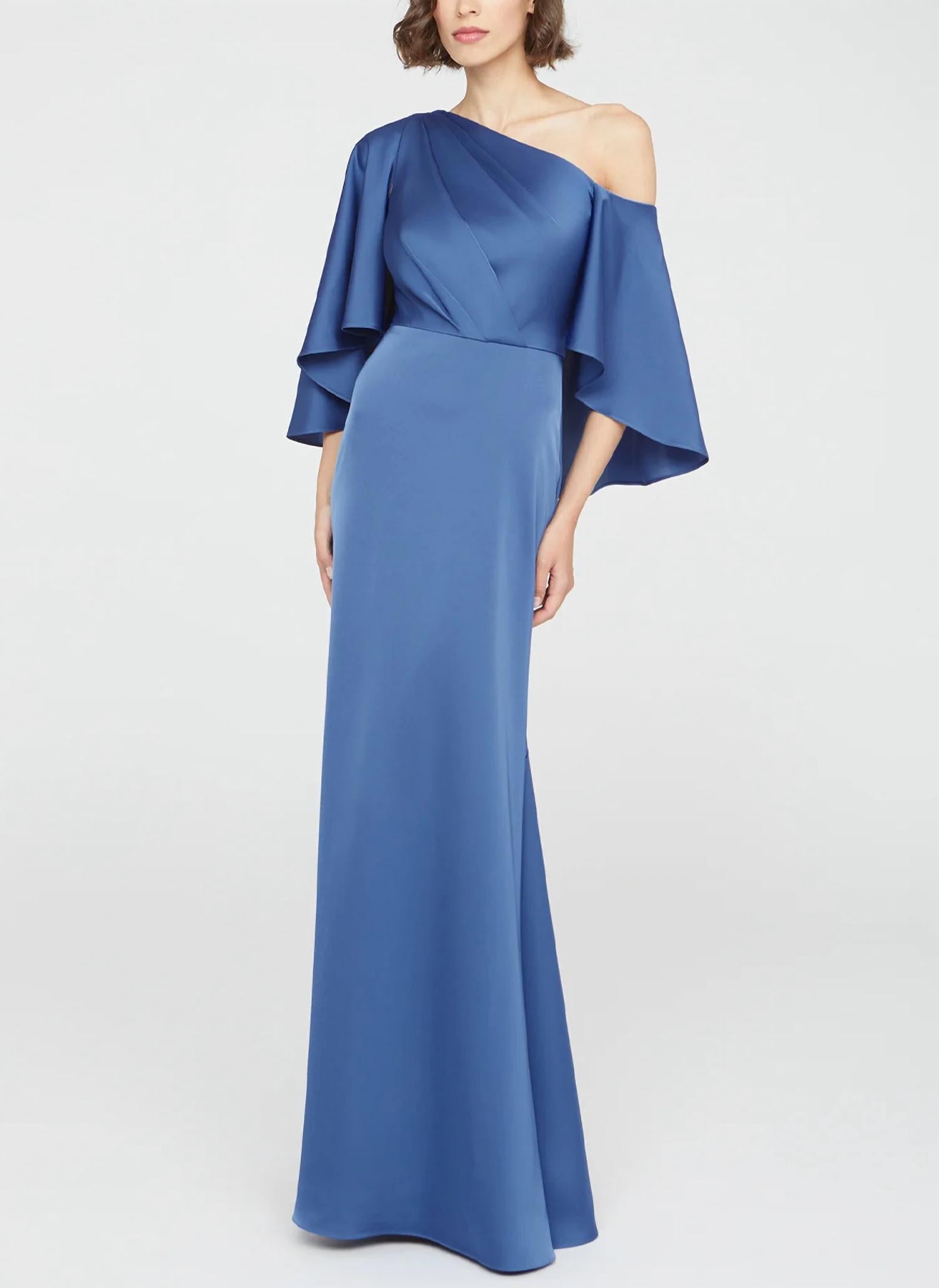 Theia - Kia Cape Fit And Flare Gown