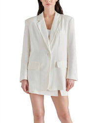 STEVE MADDEN Imaan Blazer in ivory - women's jacket