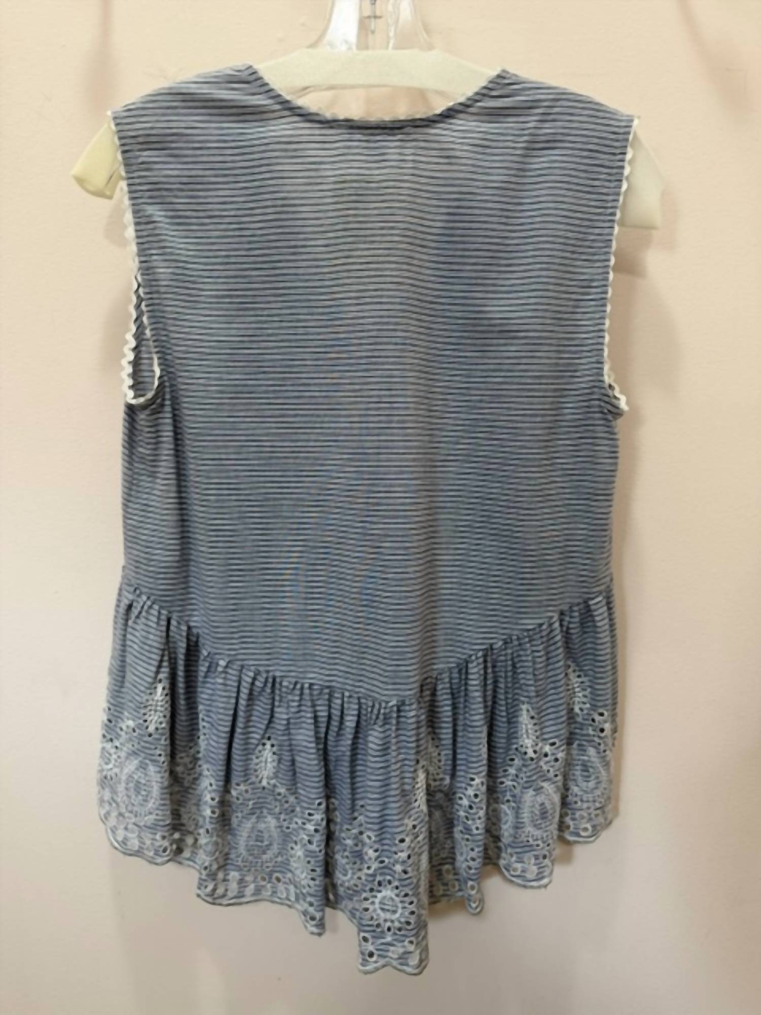 Cousin Earl - Women's Stripe Peplum Sleeveless Top