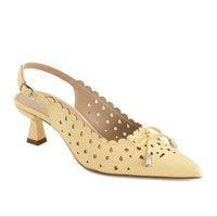 Andrea Women's Pointed-toe Slingback Pump in yellow - women's heels