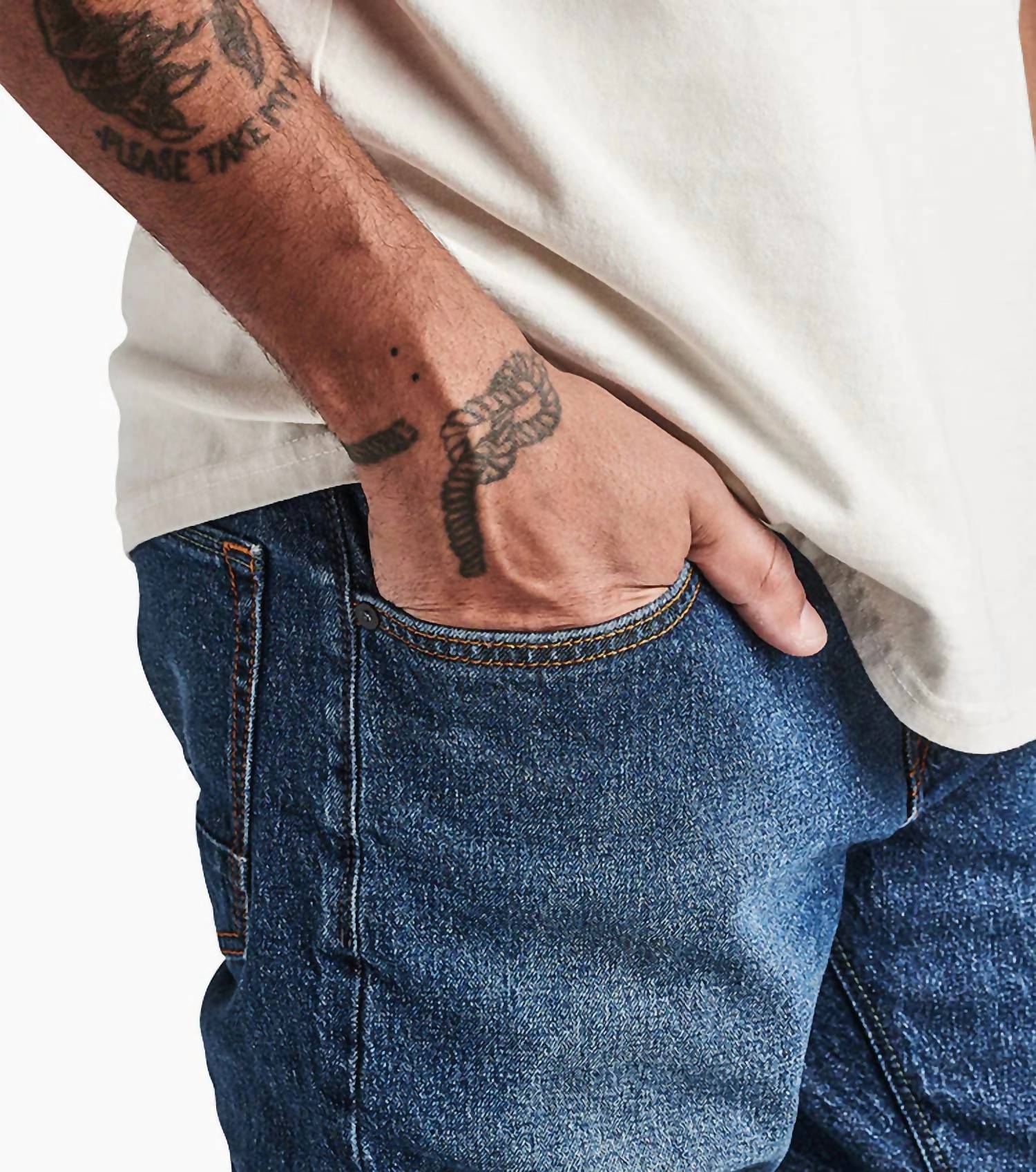 ROARK HWY 128 Straight Fit Denim Jeans in blue - men's jeans - view 5