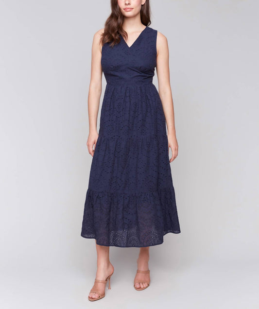 Charlie B - Sleeveless Long Eyelet Dress