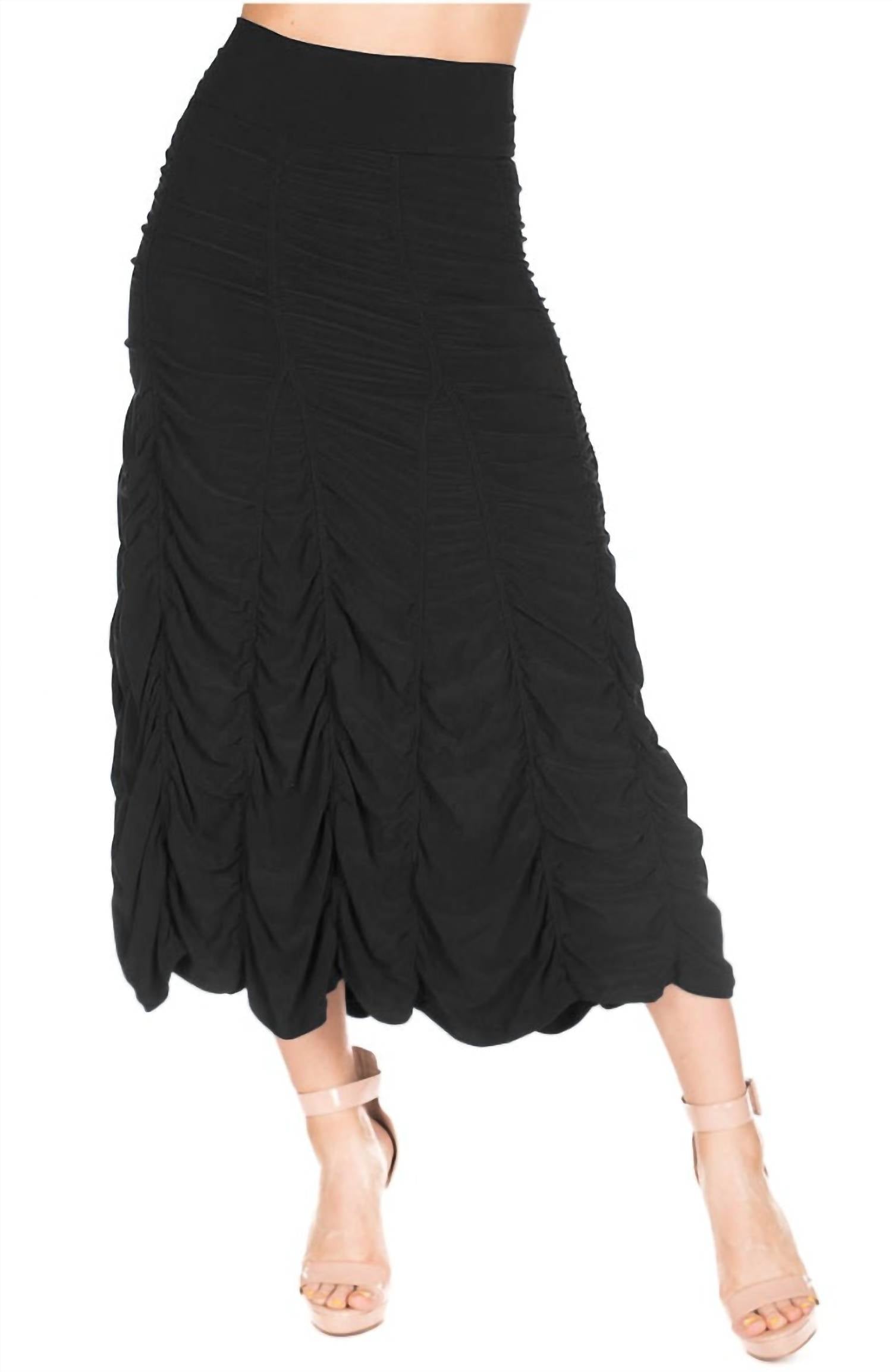 Last Tango - Ruched Wrinkle Resistant Maxi Skirt