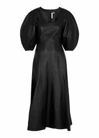 Chloe - Paneled Leather Midi Dress