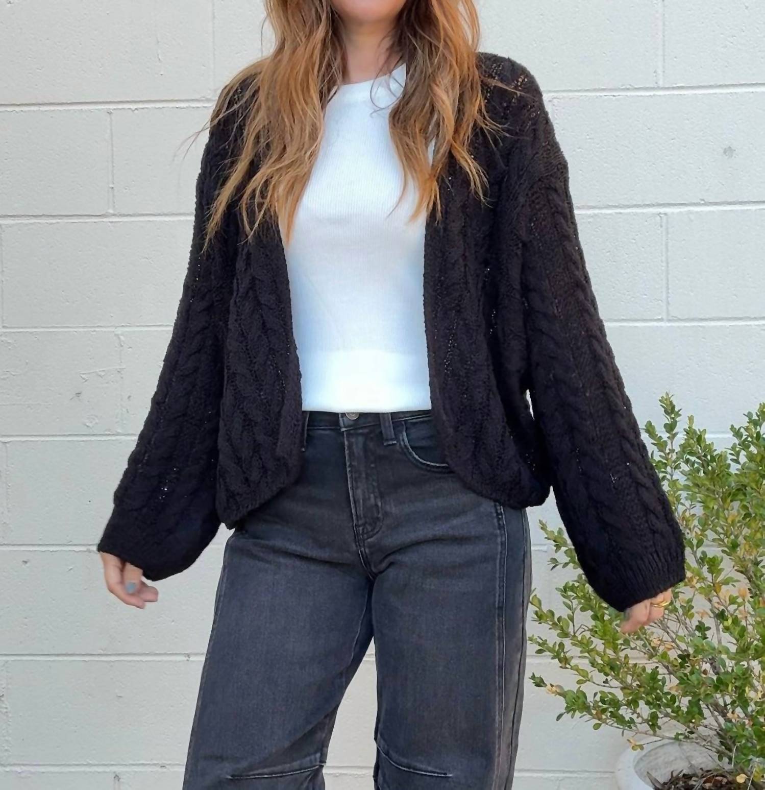 Miou Muse - Naomi Open Front Cardigan