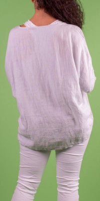 Gigi Moda - Calandra Linen Kaftan Top
