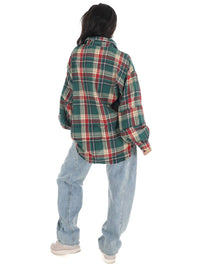 Easel - Washed Plaid Tunic Top